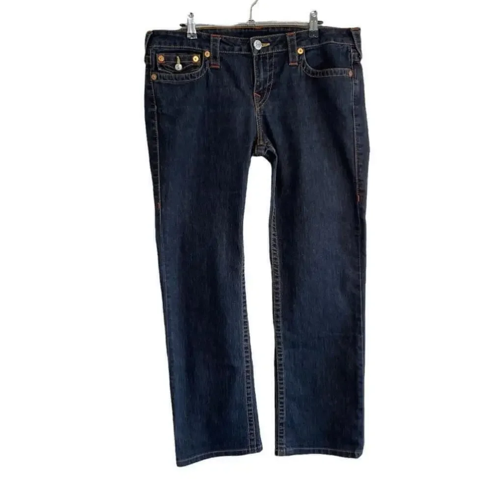 True Religion Ricky Straight - Dark/Black Denim - 32/30 COI Mexico